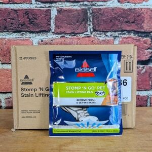 Bissell Stomp 'N Go Pet Stain Lifting Pads + Oxy Carpet Rug Cleaning, Pack Of 20